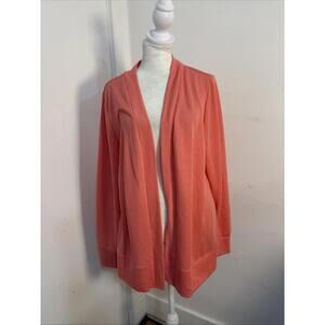 NWT Hount Rib Knot Lightweight Cardigan Peach XL Open